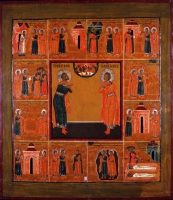 Martyrs Florus and Laurus, with scenes from their lives