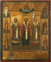 Three Fathers of the Christian Church: St.John of “the Goldenmouth”, St.Basil the Great, St.Gregory the Theologian