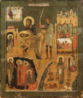 Decapitation of John the Bapitst with scenes from his life