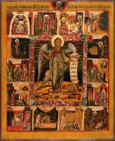 John the Precurser the Angel of the desert, with scenes from his life