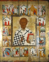 Saint Nicholas the Wonderworker with scenes from his life
