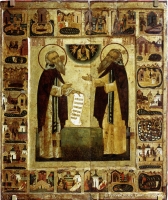 Zosima and Savvati of Solovki, Sts. with 22 Scenes from the Life